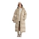 Women's Long Padded Jacket with Stand-Up Collar and Two-Way Zip, Quilted with Side Pockets, Loose Fit for Winter 6