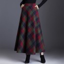 Women's Long Skirt with Check Pattern A1142 5