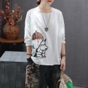 Women's Loose Long Sleeve T-Shirt A1015 1