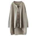 Women's Loose Sweater with Buttons A2108 3