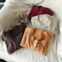 Women's Loose Sweater with Buttons A2108 7