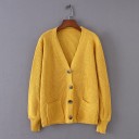 Women's Loose Sweater with Pockets and Buttons 3