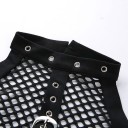 Women's Mesh Crop Top with Belt 4