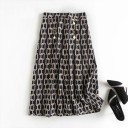 Women's Midi Skirt with Chain Pattern 1