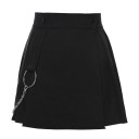 Women's Mini Skirt with High Waist and Chain 2