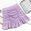 Women's Mini Skirt with Ruching and Frill 3