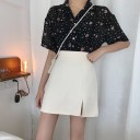 Women's Mini Skirt with Slit G108 7