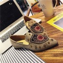 Women's Moccasins with Crest Print J1133 7