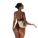 Women's One-Piece Swimsuit with Thin Straps and Contrast Trim Elegant Cut Brazilian Back Summer Style for Beach and Pool 6