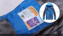 Women's Outdoor Jacket with Hood Against Wind and Rain Check Lining Zip Pockets Velcro Cuffs Cotton and Microfiber 23