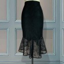 Women's Pencil Skirt with Lace and Ruffles 4