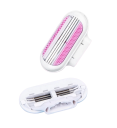Women's Pink Razor with Eight Replacement Heads Shaver for Women for Face, Arms, Legs, Underarms and Bikini Area Hair Removal for Women 2