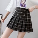 Women's Pleated Mini Skirt Checkered 8