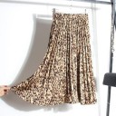 Women's Pleated Skirt with Leopard Print 4