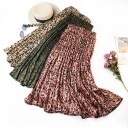 Women's Pleated Skirt with Leopard Print 5