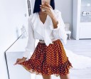 Women's Polka Dot Mini Skirt with Ruffles 3