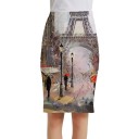 Women's Printed Pencil Skirt A1931 4