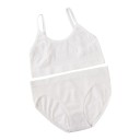 Women's Ribbed Lingerie Set Bralette Non-Wired Bra with Thin Straps and Classic Cut Knickers with Low Waist 9