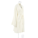 Women's Robe Beige Colour Soft Cotton Robe Waist Tie Comfortable Home Robe Made of Breathable Cotton Lightweight Elegant Women's Robe 4