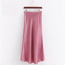 Women's Satin Skirt with High Slit 3