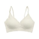 Women's Seamless Bra with Thin Straps and Ribbed Trim Lightweight Polyamide Design for Everyday Wear and Comfort 8