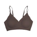 Women's Seamless Bra with Thin Straps and Ribbed Trim Lightweight Polyamide Design for Everyday Wear and Comfort 6