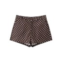 Women's Set Hoodie and Shorts Polka Dot Pattern Made of Polyester Stand-Up Collar with Drawstring Long Sleeves Loose Fit Home and Outdoor Clothing 10
