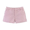 Women's Set Hoodie and Shorts Polka Dot Pattern Made of Polyester Stand-Up Collar with Drawstring Long Sleeves Loose Fit Home and Outdoor Clothing 12