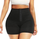 Women's Shaping Shorts with High Waist Black Thermal Compression Shorts for Fat Burning Slimming Fitness Shorts with Hook Closure 3