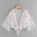 Women's Sheer Floral Cover-Up P605 1