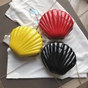 Women's Shell-Shaped Handbag 19 x 7 x 18 cm Glossy Textured Surface Long Chain Strap Over Shoulder Decorative Bead 13