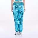 Women's Shiny Blue Trousers 3