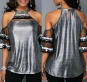 Women's Shiny Silver Top 5