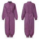 Women's Shirt Jumpsuit with Long Sleeves 10