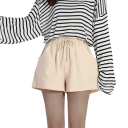 Women's Shorts With Drawstring Loose Fit With Pockets Plain Design Polyester Lightweight Material Summer Comfortable Shorts 5