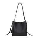 Women's Shoulder Bag Made of Artificial Leather Square Bucket Shape Wide Strap Decorative Tag-Shaped Pendant Dimensions 25 x 25 x 14 cm 8