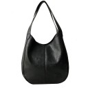 Women's shoulder bag made of synthetic leather Soft rounded shape Two long handles Vintage look of the surface Dimensions 31 x 26 x 10 cm 1