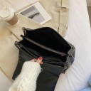 Women's Shoulder Bag with Flap Faux Leather with Quilted Panels Chain Strap with Shoulder Pad Metal Fastening 30 x 18 x 13.5 cm 6