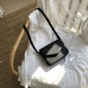 Women's small crossbody bag with a flap Several internal compartments Adjustable strap with a buckle Smooth PU leather and polyester 19 x 14 x 5 11