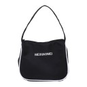 Women's small shoulder bag with a short handle Nylon bag with zip fastening Contrasting edge trim 22 x 9.5 x 19 cm 2
