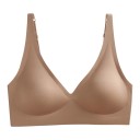 Women's Soft Seamless Wireless Bra with V-Neck and Wide Underband and Adjustable Straps for Everyday Wear 5