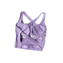 Women's Sports Bra with Crossed Strap Back Without Fastening Nylon for Fitness, Running and Training 5