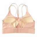 Women's Sports Bra with Double Thin Straps Crossed at the Back with Padding and Hook Fastening for Yoga and Fitness 18