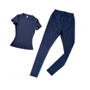 Women's Sports Set T-Shirt with Short Sleeves Leggings Plain Nylon Spandex Fitness Yoga Exercise 17