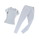 Women's Sports Set T-Shirt with Short Sleeves Leggings Plain Nylon Spandex Fitness Yoga Exercise 14