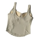 Women's Sports Vest with Padding and Wide Straps with Shaping Seams and Curved Hem for Yoga, Pilates and Fitness 11