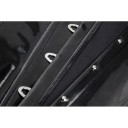 Women's Strapless Corset Black Shiny O-Neck Front Hook Closure Polyester Spandex Elegant Top 6