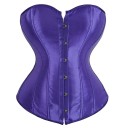 Women's Strapless Corset Solid Colour O-Neck Front Fastening Polyester Spandex Elegant Fitted Top 21