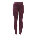 Women's Stretch Jeans Burgundy 1