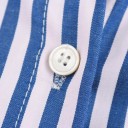 Women's Striped Loose-Fitting Long Sleeve Shirt with Collar Elegant Button-Up Blouse Made of Lightweight Polyester Stylish Top 11